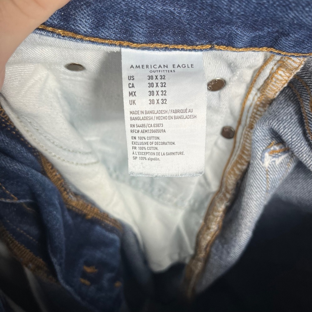 American Eagle Straight Leg Jeans Mens 29x30 Blue Medium Wash Denim Mid Rise - Picture 10 of 10